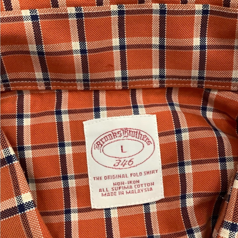 Brooks Brothers Men’s Supima The Original Polo Shirt Checkered plaid - Picture 5 of 6